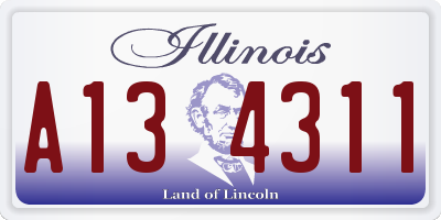 IL license plate A134311