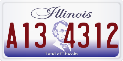 IL license plate A134312