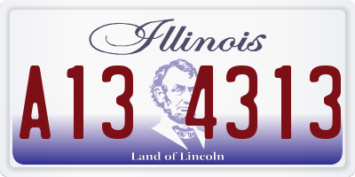 IL license plate A134313
