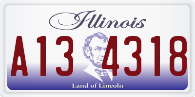 IL license plate A134318