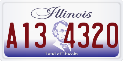 IL license plate A134320