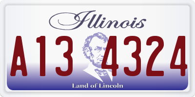 IL license plate A134324