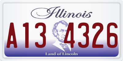 IL license plate A134326