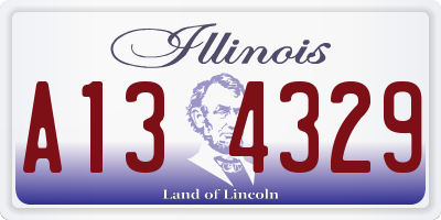 IL license plate A134329