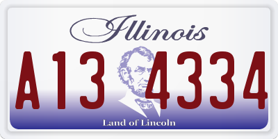 IL license plate A134334