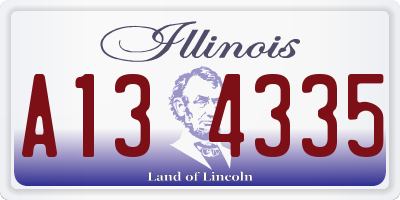 IL license plate A134335