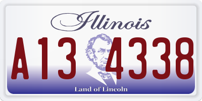 IL license plate A134338