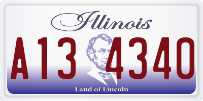 IL license plate A134340