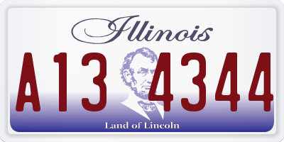 IL license plate A134344