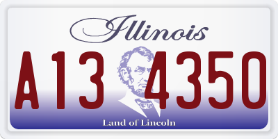 IL license plate A134350