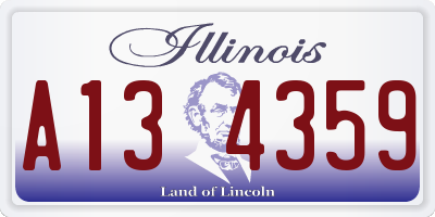 IL license plate A134359