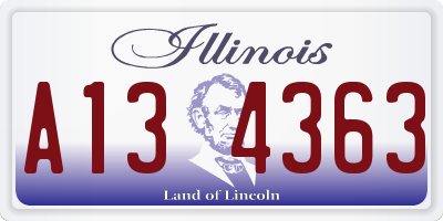 IL license plate A134363