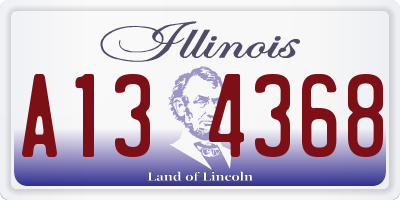 IL license plate A134368