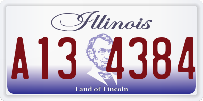 IL license plate A134384