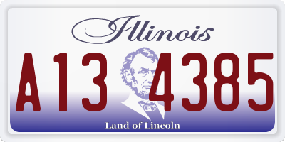 IL license plate A134385