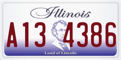 IL license plate A134386