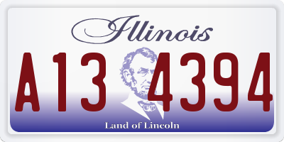 IL license plate A134394