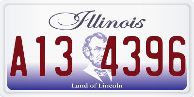 IL license plate A134396