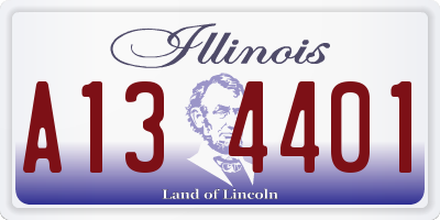 IL license plate A134401