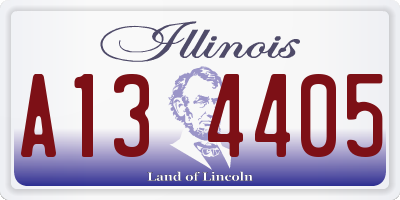 IL license plate A134405
