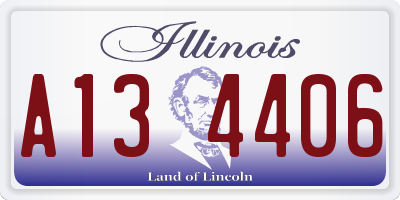 IL license plate A134406