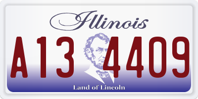 IL license plate A134409