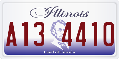 IL license plate A134410
