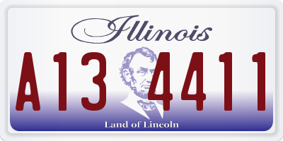IL license plate A134411