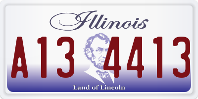 IL license plate A134413