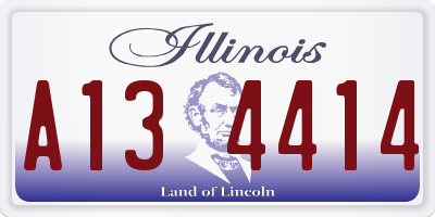 IL license plate A134414