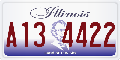 IL license plate A134422