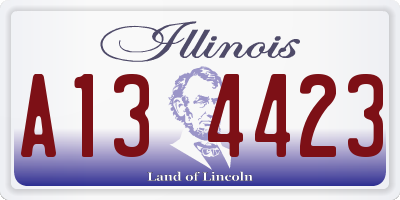 IL license plate A134423