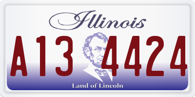 IL license plate A134424