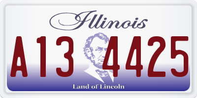 IL license plate A134425