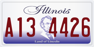 IL license plate A134426