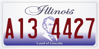 IL license plate A134427