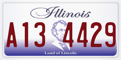 IL license plate A134429