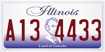 IL license plate A134433