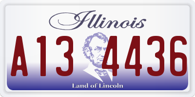 IL license plate A134436