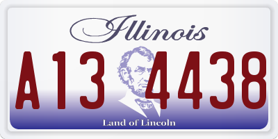 IL license plate A134438