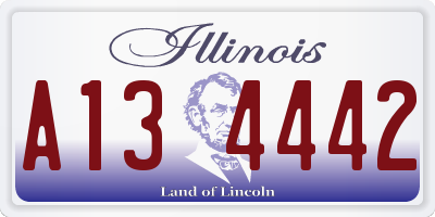 IL license plate A134442