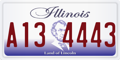 IL license plate A134443