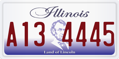 IL license plate A134445