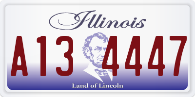 IL license plate A134447