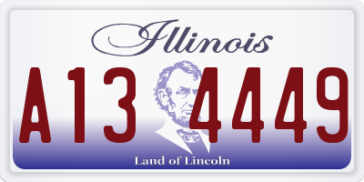 IL license plate A134449