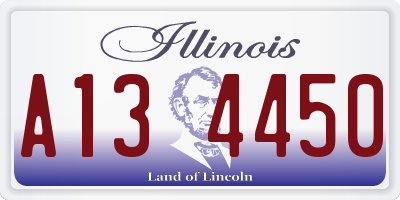IL license plate A134450