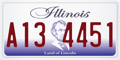IL license plate A134451