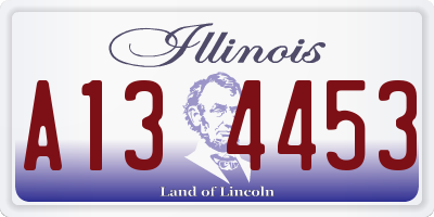 IL license plate A134453