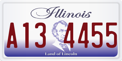 IL license plate A134455
