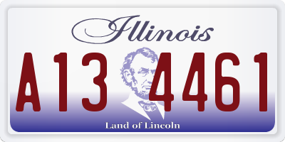 IL license plate A134461